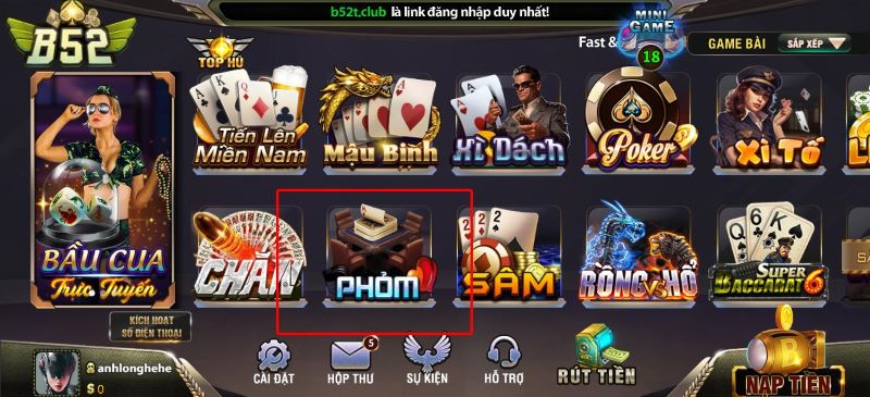 Từng bước tham gia trải nghiệm game bài trên B52