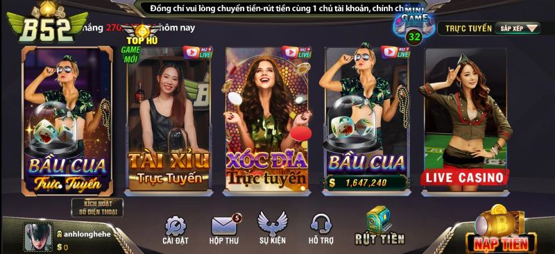 Hướng dẫn tham gia chơi cược trên B52